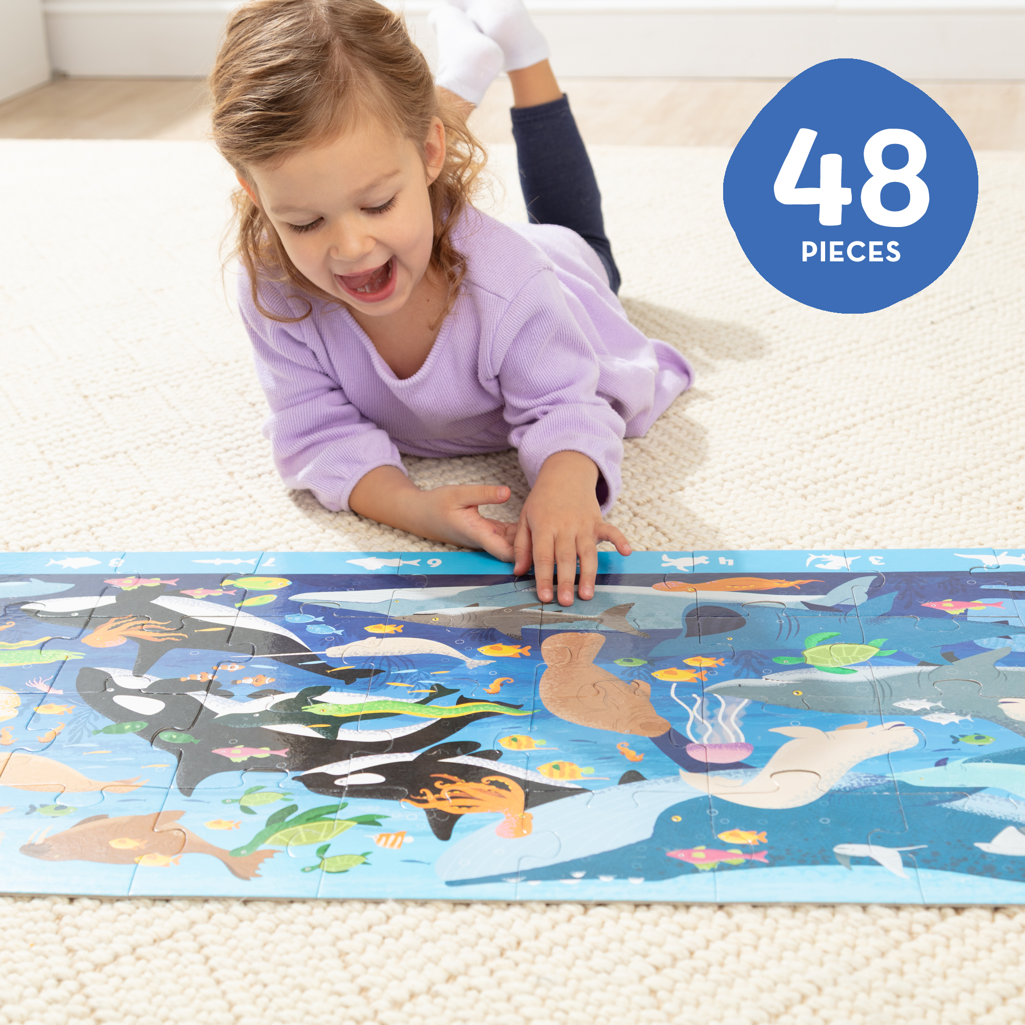 Search & Find Beneath the Waves Floor Puzzle - 48 Pieces - Image 7