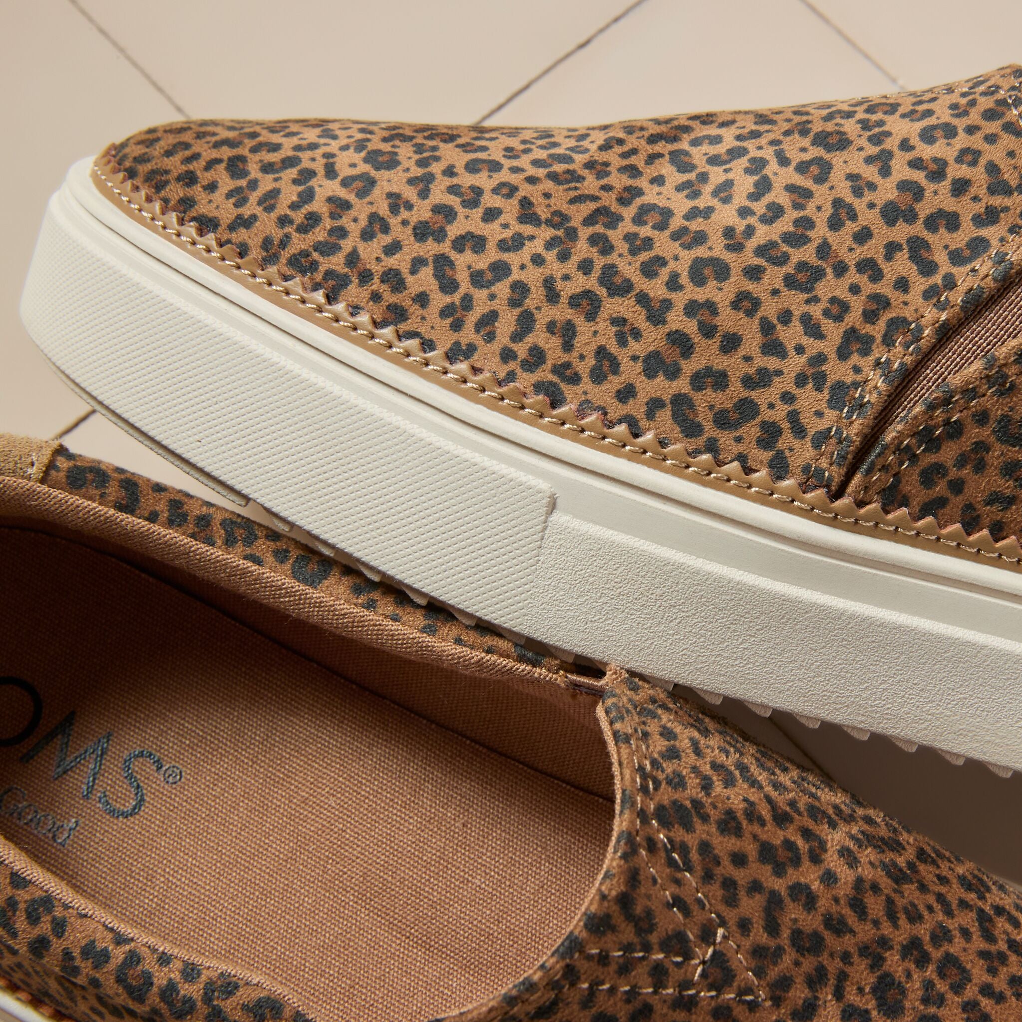 Womens Emily Slip On Sneaker Toffee Leopard Print - Image 2