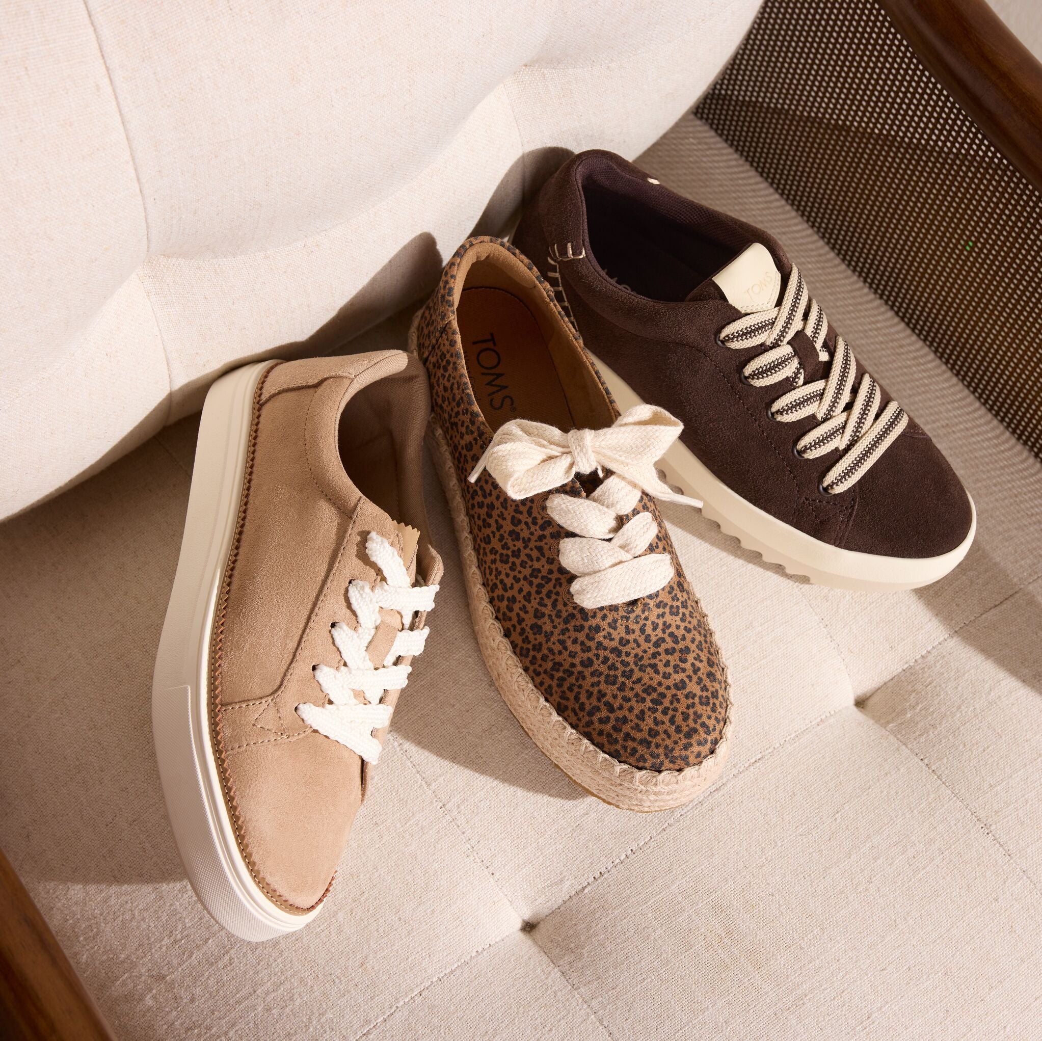 Womens Izzy Lace-Up Sneaker Taupe Premium Microfiber Suede - Image 2