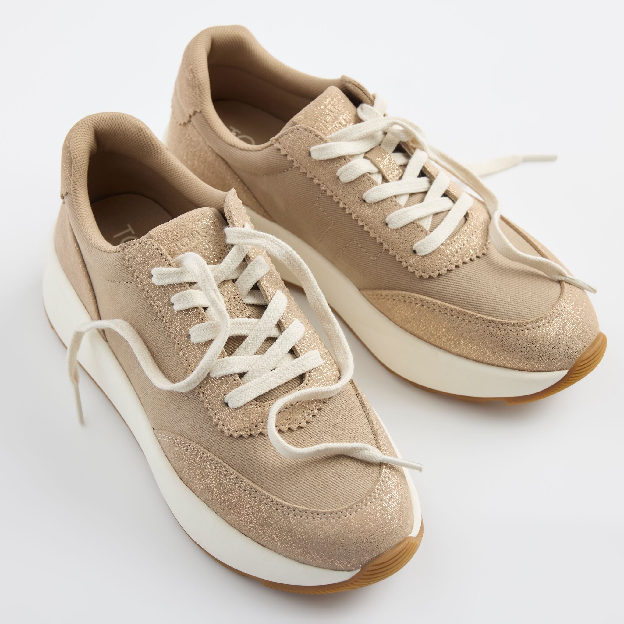 Womens TRVL Lite Wedge Sneaker Water Repellent Taupe Vintage Twill - Image 2
