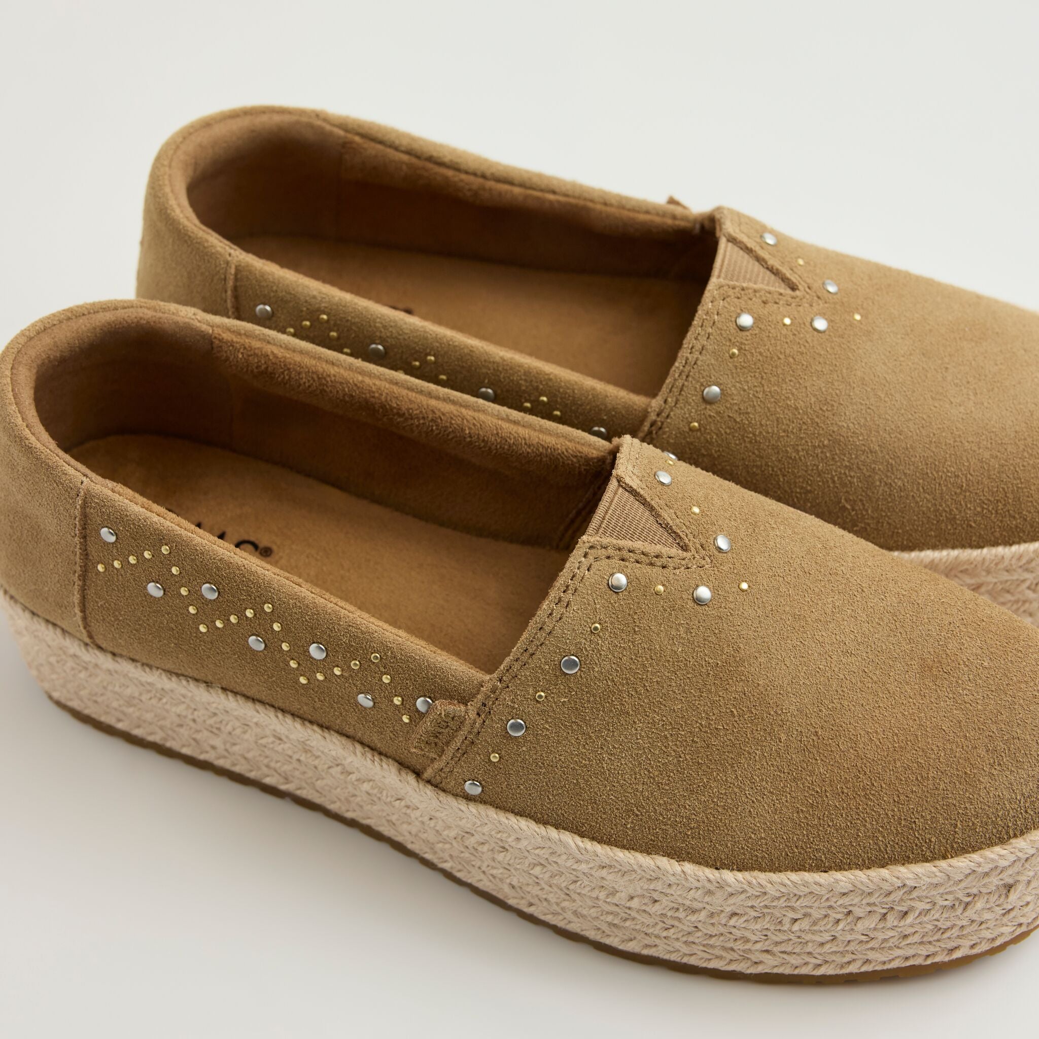 Womens Valencia Platform Espadrille Toffee Suede - Image 2